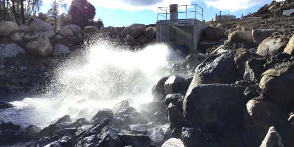 Water gushing